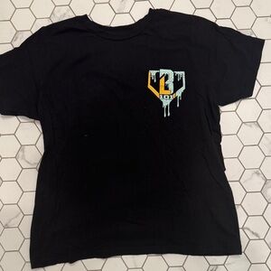 BL101 Mint Chip Ice Cream Drip Black Tee Youth XL